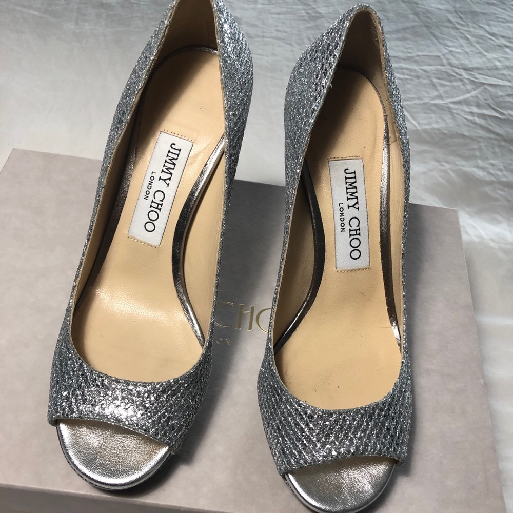 Jimmy Choo Luna 100 silver size 35.5